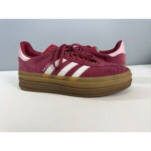 Size 10 - Adidas Gazelle Bold Wild Pink Gum W